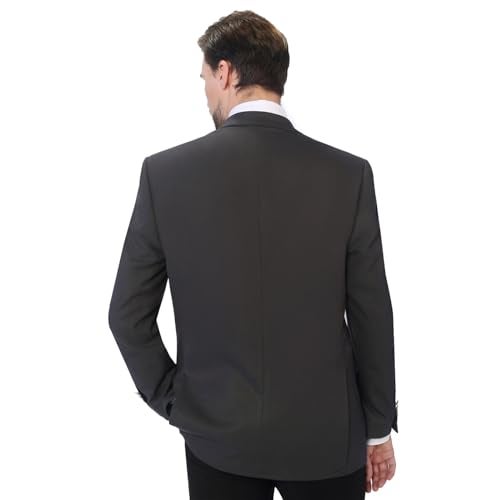 P&L Men's Classic Fit Blazer Elegant Suit Jacket Stretch Sport Coat for Business Daily Wear, Regular and Big & Tall Sizes Grey - Image 3