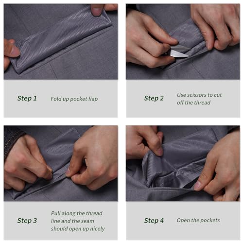 P&L Men's Classic Fit Blazer Elegant Suit Jacket Stretch Sport Coat for Business Daily Wear, Regular and Big & Tall Sizes Grey - Image 5