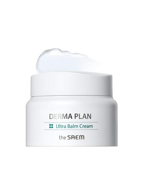 the SAEM Derma Plan Ultra Balm Cream 60ml / 2.02oz - Ceramide and Shea Butter Intensive Hydrating and Soothing Facial Cream, Vegan and Hypoallergenic Skin Care
