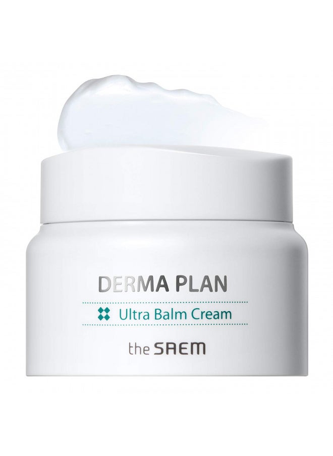 the SAEM Derma Plan Ultra Balm Cream 60ml / 2.02oz - Ceramide and Shea Butter Intensive Hydrating and Soothing Facial Cream, Vegan and Hypoallergenic Skin Care