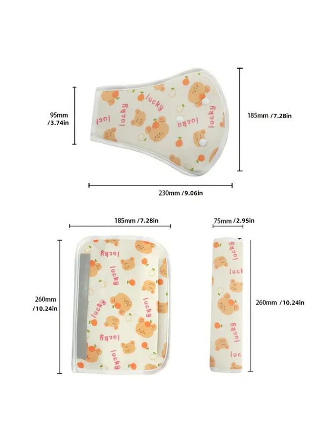 Girl Cake Sweet Round Baby Car Seat Belt Shoulder Pad Neck Protection Belly Support Adjustable Soft Fabric - Image 1