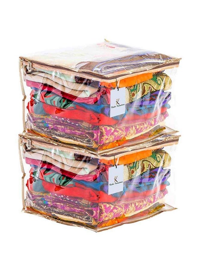 Kuber Industries Kuber Industries PVC Saree Cover with Capacity of 10-15 Sarees Set of 2 Pcs,CTKNEW158  - Image 1