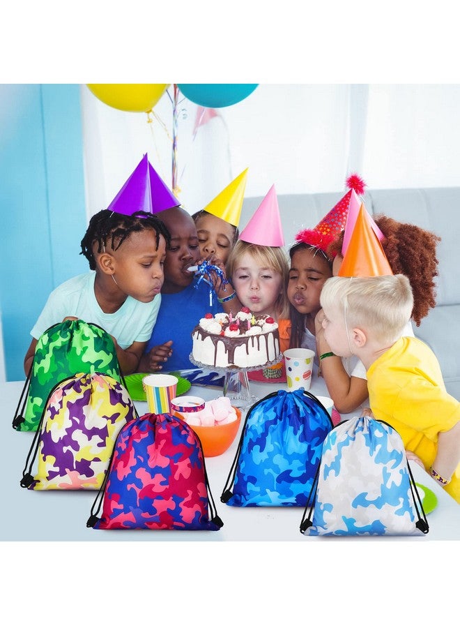 Lothee 30 Pack Drawstring Bags Party Favors for Kids Polyester Party Gift Bags Goody Backpack for Girls Boys Birthday Supplies(Assorted Style) - Image 2