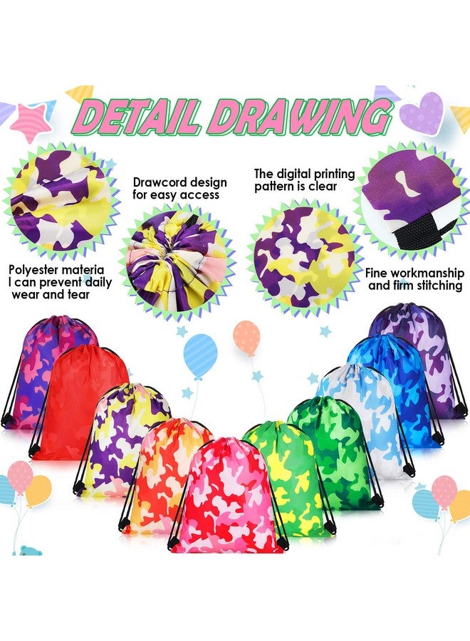 Lothee 30 Pack Drawstring Bags Party Favors for Kids Polyester Party Gift Bags Goody Backpack for Girls Boys Birthday Supplies(Assorted Style) - Image 4