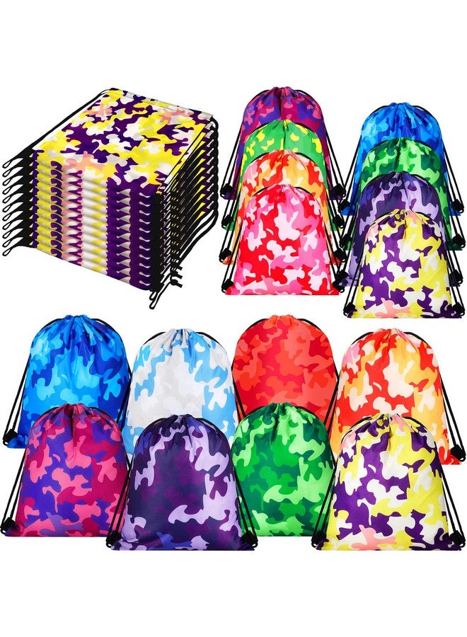 Lothee 30 Pack Drawstring Bags Party Favors for Kids Polyester Party Gift Bags Goody Backpack for Girls Boys Birthday Supplies(Assorted Style) - Image 1