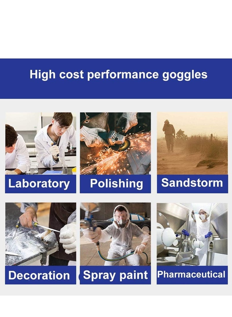 Generic Anti-Fog Protective Safety Goggles Clear Lens Wide-Vision Adjustable Chemical Splash Eye Protection Soft Lightweight Eyewear  - Image 5