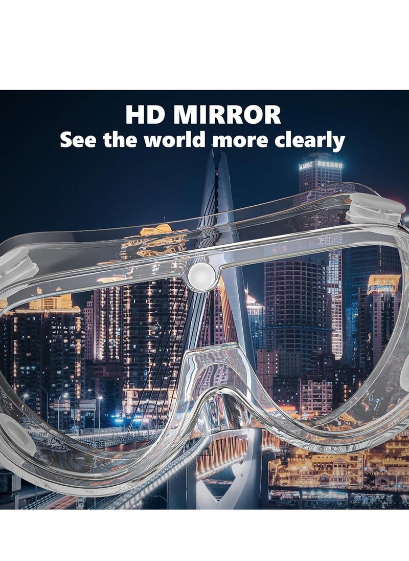 Generic Anti-Fog Protective Safety Goggles Clear Lens Wide-Vision Adjustable Chemical Splash Eye Protection Soft Lightweight Eyewear  - Image 4