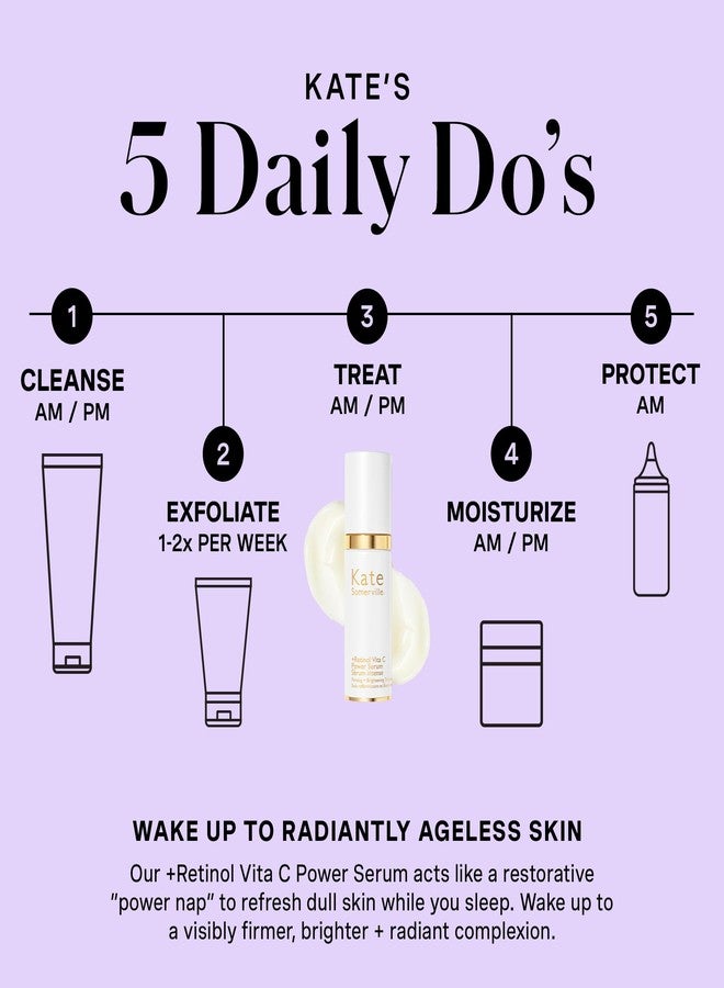 Kate Somerville Retinol Vita C Power Serum - Anti-Aging Skin Firming Treatment Clinically Proven to Brighten and Smooth Lines & Wrinkles, 1 Fl Oz - Image 5