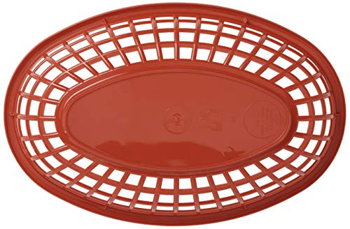 TableCraft BBQ1074RWB 6-Piece Classic Oval Plastic Basket | Chip Holders for Parties | Plastic Food Serving Trays | Small Serving Containers | Bread Trays for Restaurants & Table | Red, White & Blue - Image 4