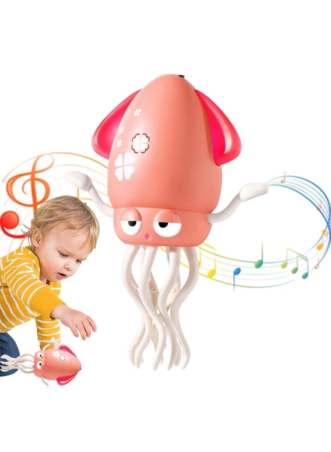 هالامودو الكهربائية الرقص أكتوبوس لعبة الطفل، التهرب التلقائي أكتوبوس لعبة مع أدى الضوء والموسيقى، أكتوبوس الزحف لعبة ，الترفيه التفاعلي لتنمية الحسية الطفل هدايا عيد الميلاد (الوردي) - Image 1