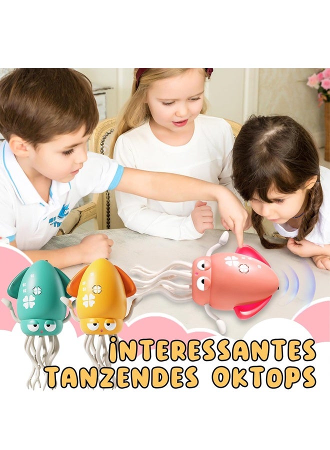 هالامودو الكهربائية الرقص أكتوبوس لعبة الطفل، التهرب التلقائي أكتوبوس لعبة مع أدى الضوء والموسيقى، أكتوبوس الزحف لعبة ，الترفيه التفاعلي لتنمية الحسية الطفل هدايا عيد الميلاد (الوردي) - Image 3