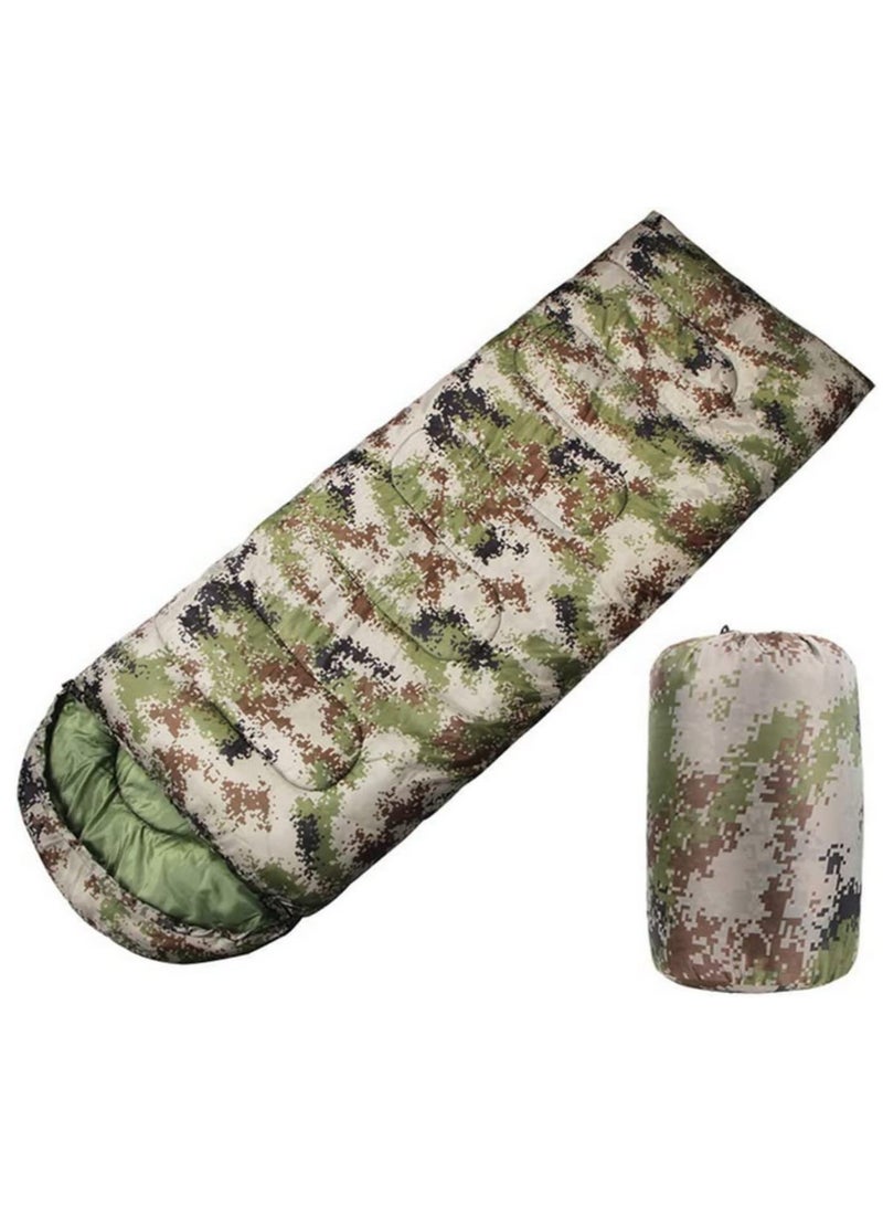 1pcs Outdoor Camping Sleeping Bag Camouflage Envelope Adult Sleeping Bag Camping Travel Lunch Break Office Leisure Lazy Sleep Bag Digital camouflage - Image 1