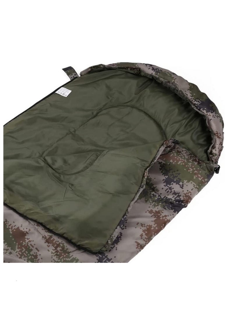 1pcs Outdoor Camping Sleeping Bag Camouflage Envelope Adult Sleeping Bag Camping Travel Lunch Break Office Leisure Lazy Sleep Bag Digital camouflage - Image 3