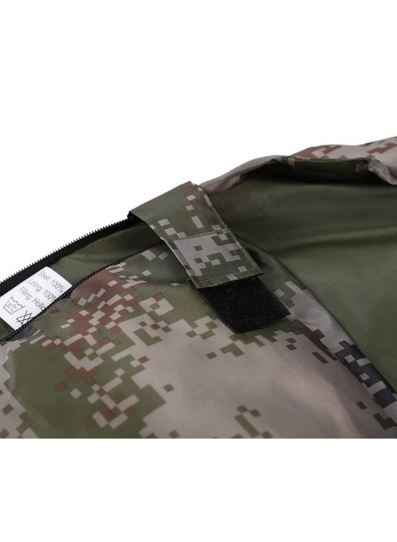 1pcs Outdoor Camping Sleeping Bag Camouflage Envelope Adult Sleeping Bag Camping Travel Lunch Break Office Leisure Lazy Sleep Bag Digital camouflage - Image 4