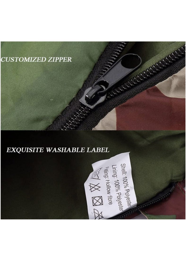 1pcs Outdoor Camping Sleeping Bag Camouflage Envelope Adult Sleeping Bag Camping Travel Lunch Break Office Leisure Lazy Sleep Bag Digital camouflage - Image 5