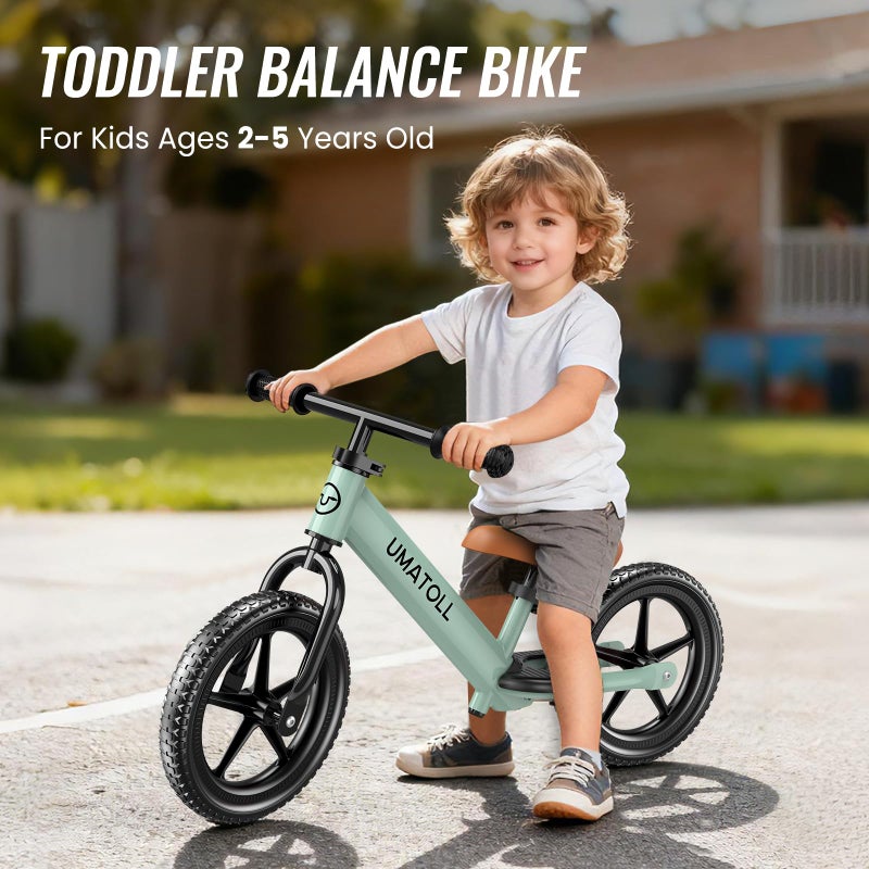 Umatoll Toddler Balance Bike for 2-5 Year Old, Adjustable Kids Toy Bicycle, Gift for Ages 2-3 Girls Boys (Green) - Image 2