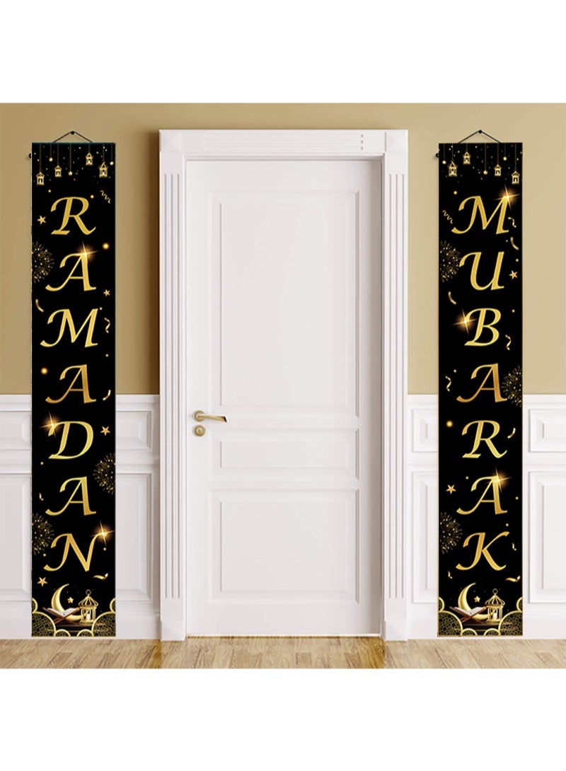 Aikanbo Ramadan Mubarak Banner,Eid Mubarak Decoration Banner Set, Ramadan Welcome Banner, Hanging Banner for Indoor and Outdoor Decoration, Party Decoration Supplies - Image 4