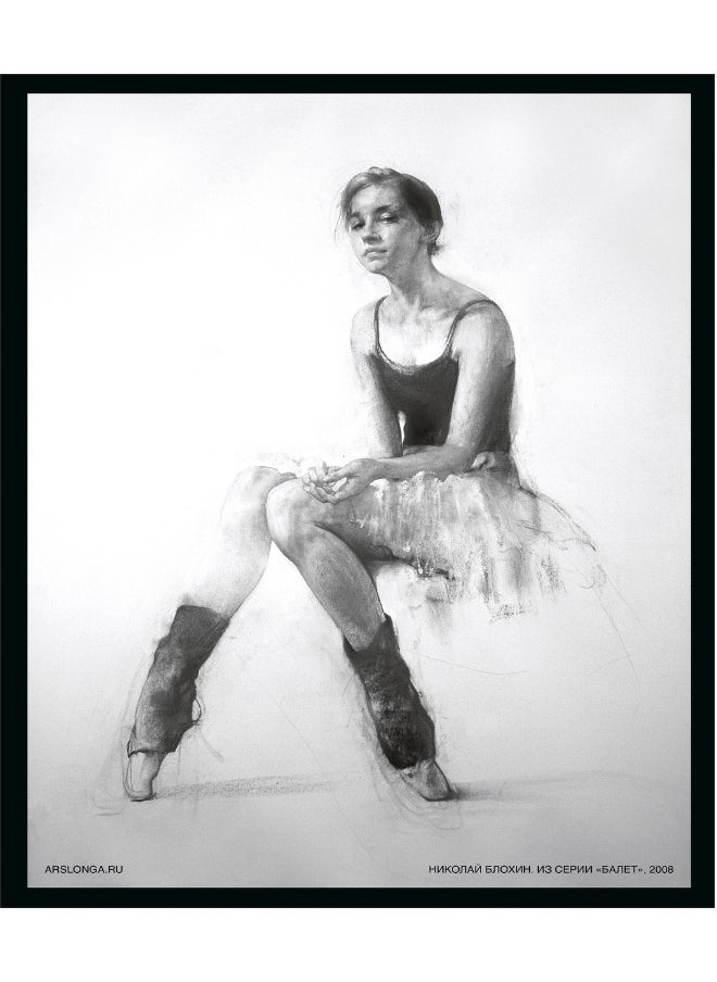 Artograph Women premium cotton black T-shirt with artist unique painting Ballet 2008  - Image 4