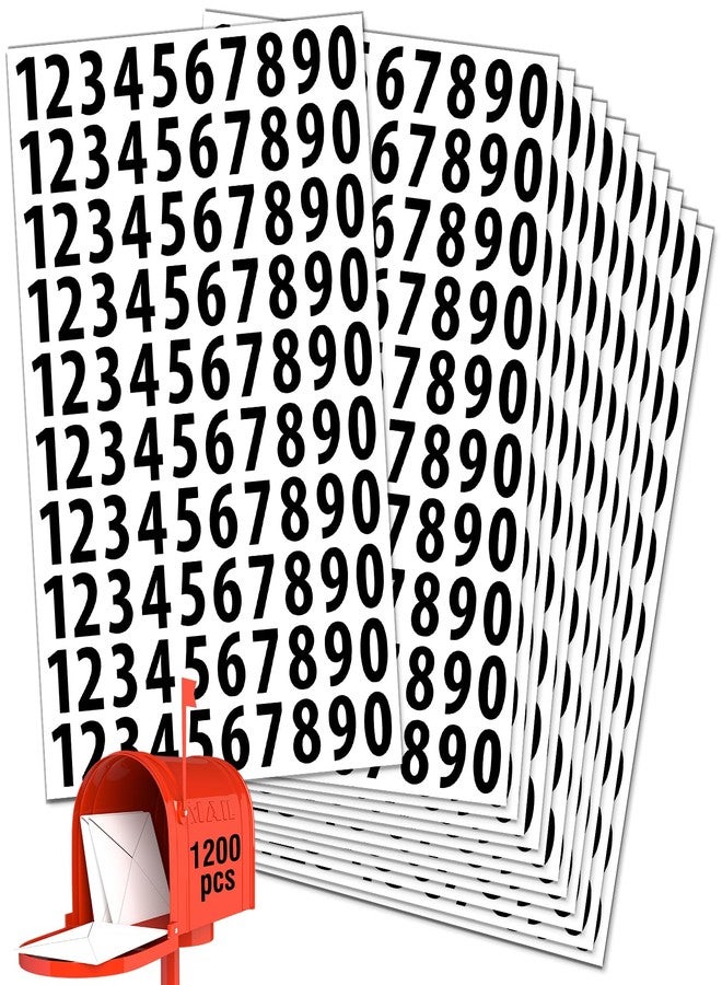 TRYXN 1200 PCS Number Stickers, 1" Waterproof Mailbox Number Label, Consecutive Numbers 0-9, Self-Adhesive and Residue-Free, Ideal for Mailboxes, Storage Boxes, Organizers, Cabinets and More - Image 2