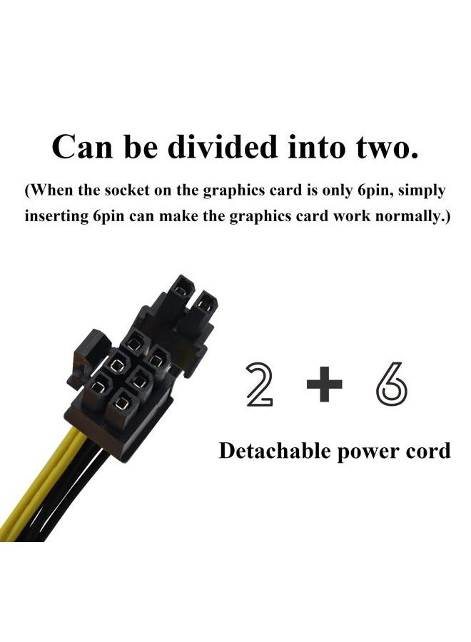 zdyCGTime CGTime 20CM/8inch Black SATA to 8 Pin PCI-Express Power Cable for Desktop Computer, Gaming PC - Image 5
