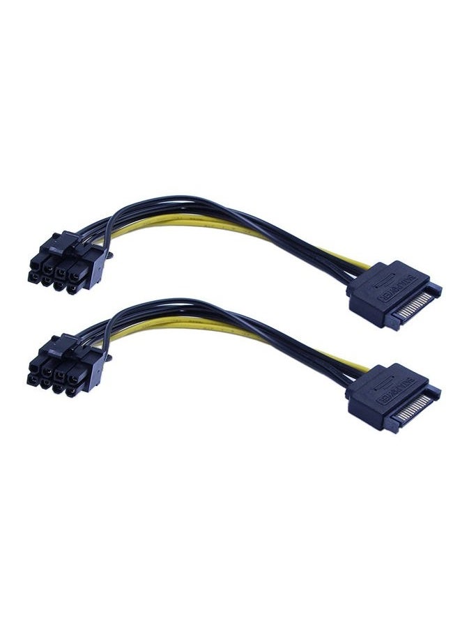zdyCGTime CGTime 20CM/8inch Black SATA to 8 Pin PCI-Express Power Cable for Desktop Computer, Gaming PC - Image 1