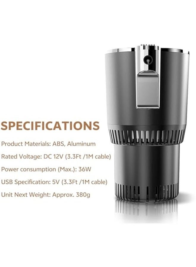2 in 1 Smart Car Heating and Cooling Cup - LED Display Touch Control, Keeps Drinks Cold and Warm - Image 4