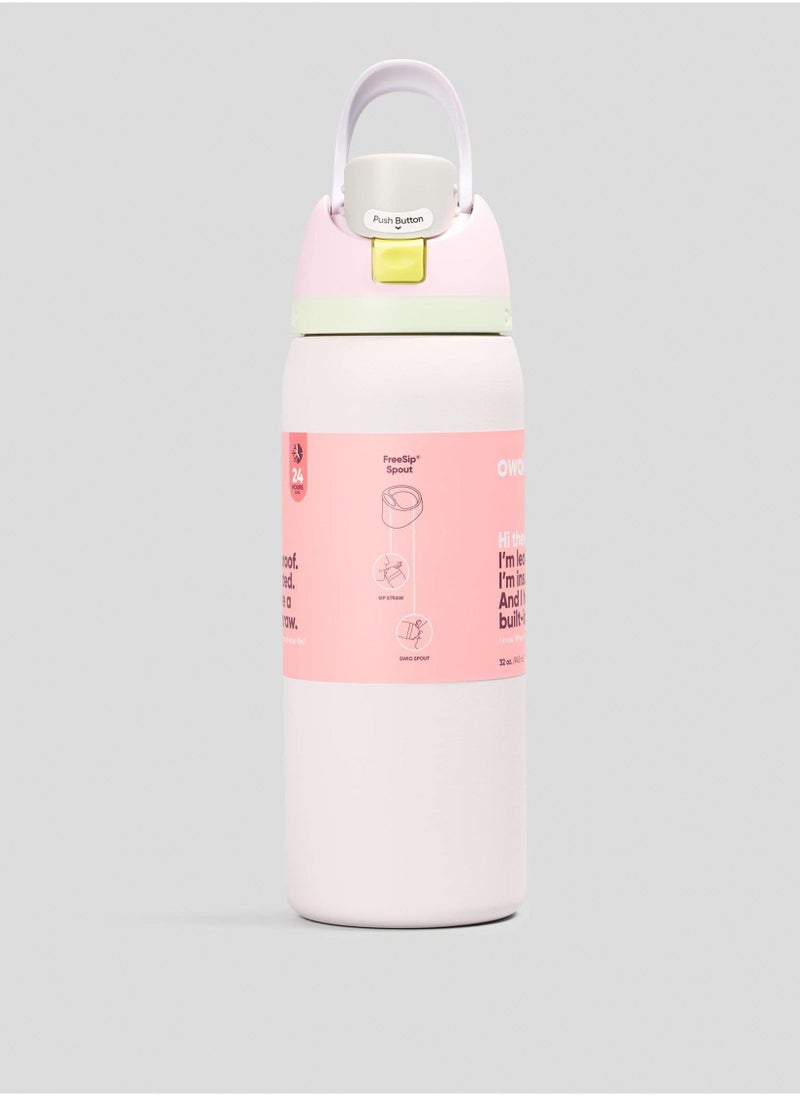 Owala Freesip Insulated Stainless Steel Water Bottle With Straw For Sports And Travel, Bpa-Free, Candy coated 32OZ  - Image 3