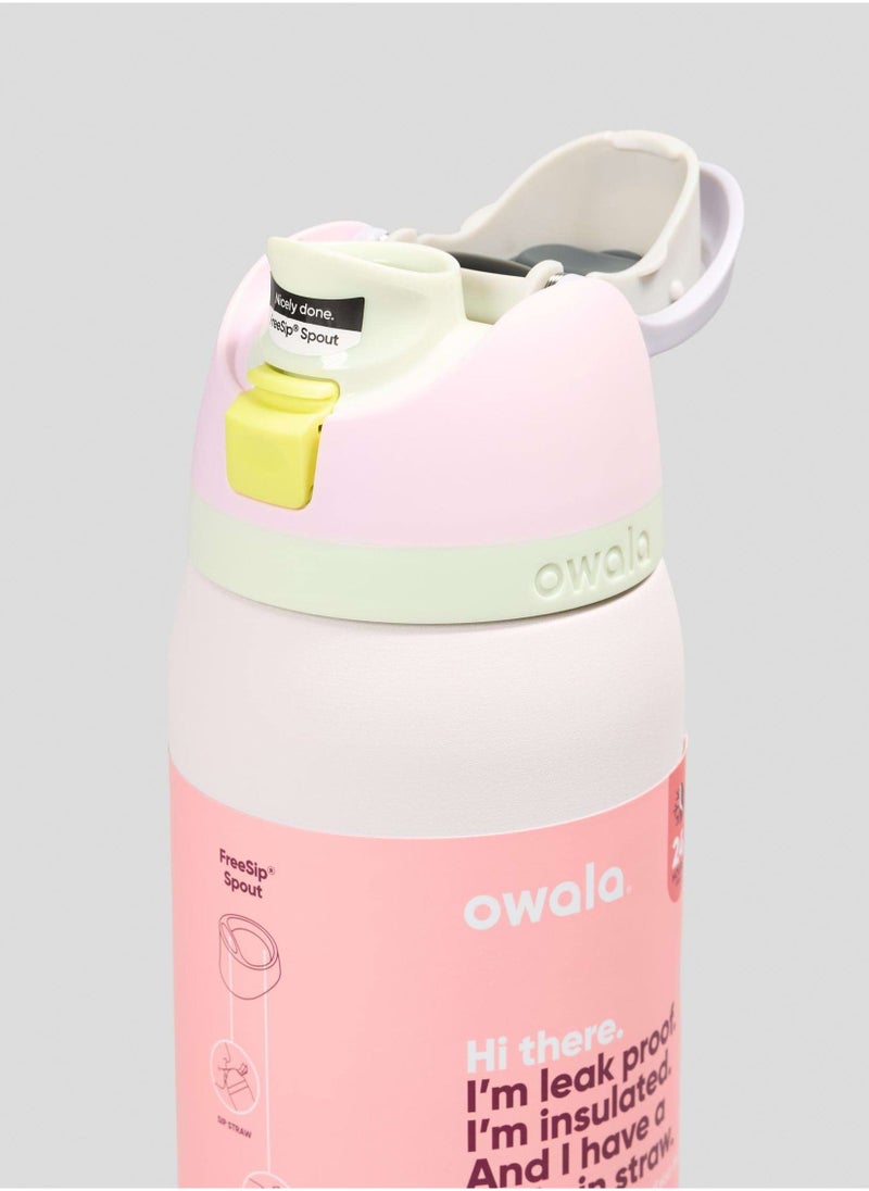 Owala Freesip Insulated Stainless Steel Water Bottle With Straw For Sports And Travel, Bpa-Free, Candy coated 32OZ  - Image 4