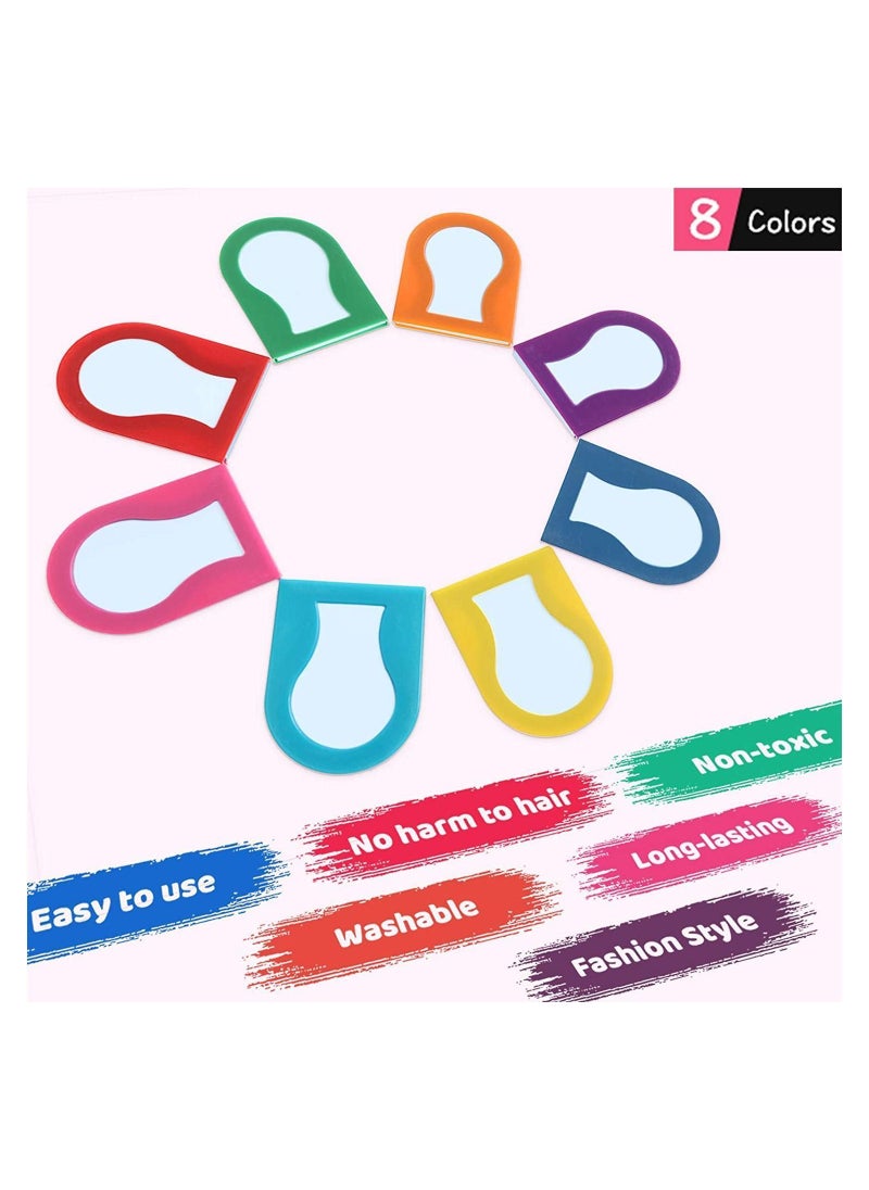 Y&D - Hair Chalk Temporary Color Non-Sticky Washable Dye for New Year Birthday Party Cosplay DIY Washes Out with Shampoo 8-Color - Image 1