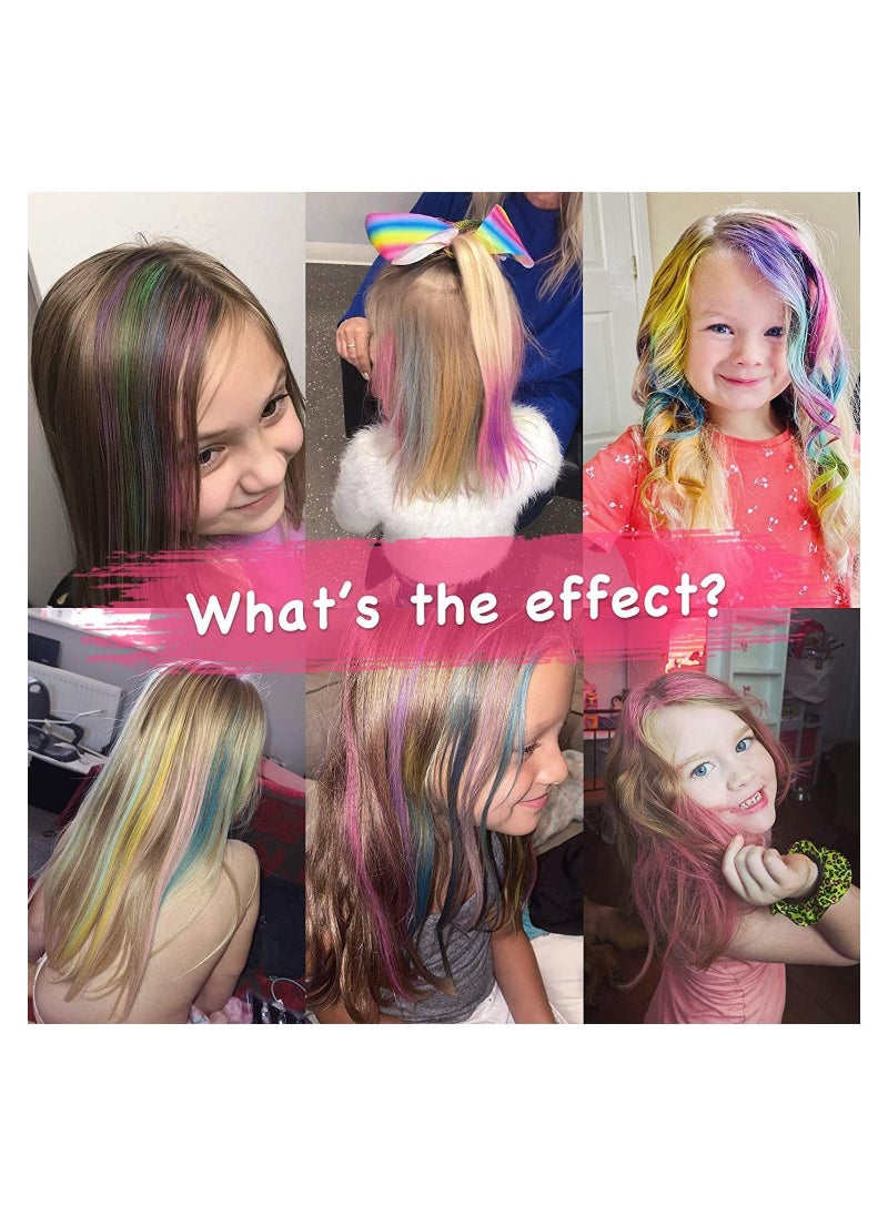 Y&D - Hair Chalk Temporary Color Non-Sticky Washable Dye for New Year Birthday Party Cosplay DIY Washes Out with Shampoo 8-Color - Image 1