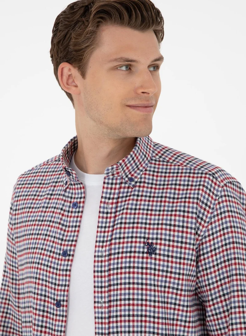 U.S. Polo Assn. Men's Checked Regular Fit Button-Down Cotton Shirt