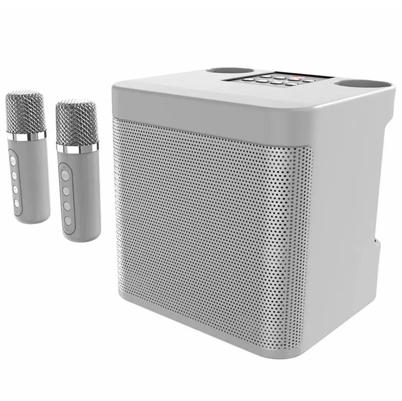 High-Performance Karaoke Bluetooth Speaker with Dual Wireless Mic System