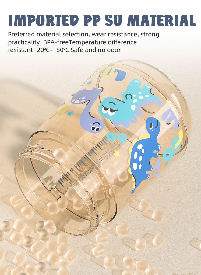 Soft Touch 360ml Baby Sippy Cup Toddler Straw Cup Spill-Proof Baby Water Bottle with Handle and Ajustable Belt Toddler Drinking Cup with Flip-Top Teether Design Baby Water Bottle for Toddler 12 Months+ (Blue) - Image 5