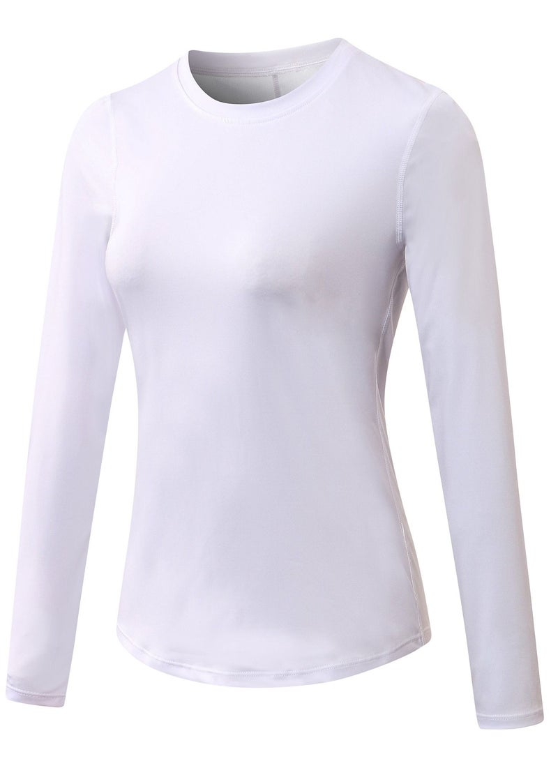 Loquat Women Quick Dry Breathable Long Sleeve Shirt White  - Image 1