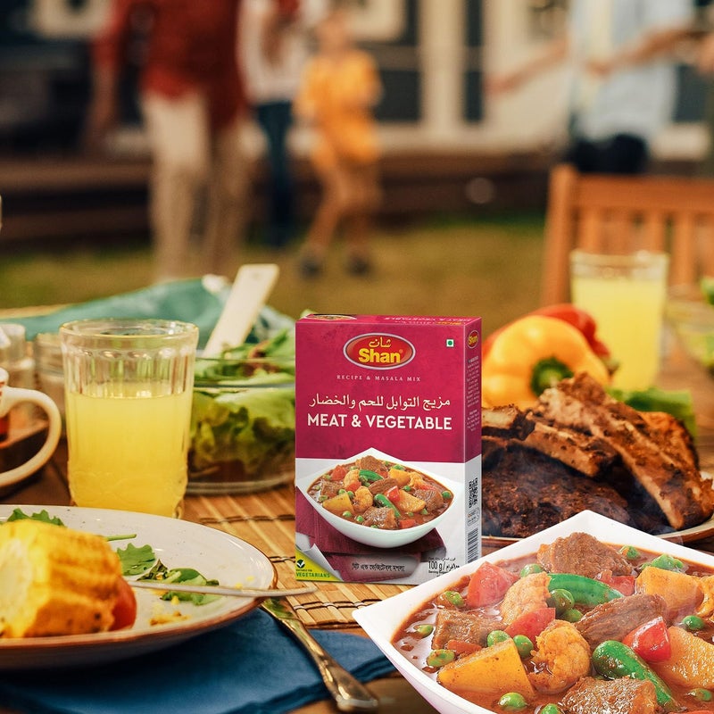 Shan Meat & Vegetable Recipe & Masala Mix 100g - Image 5