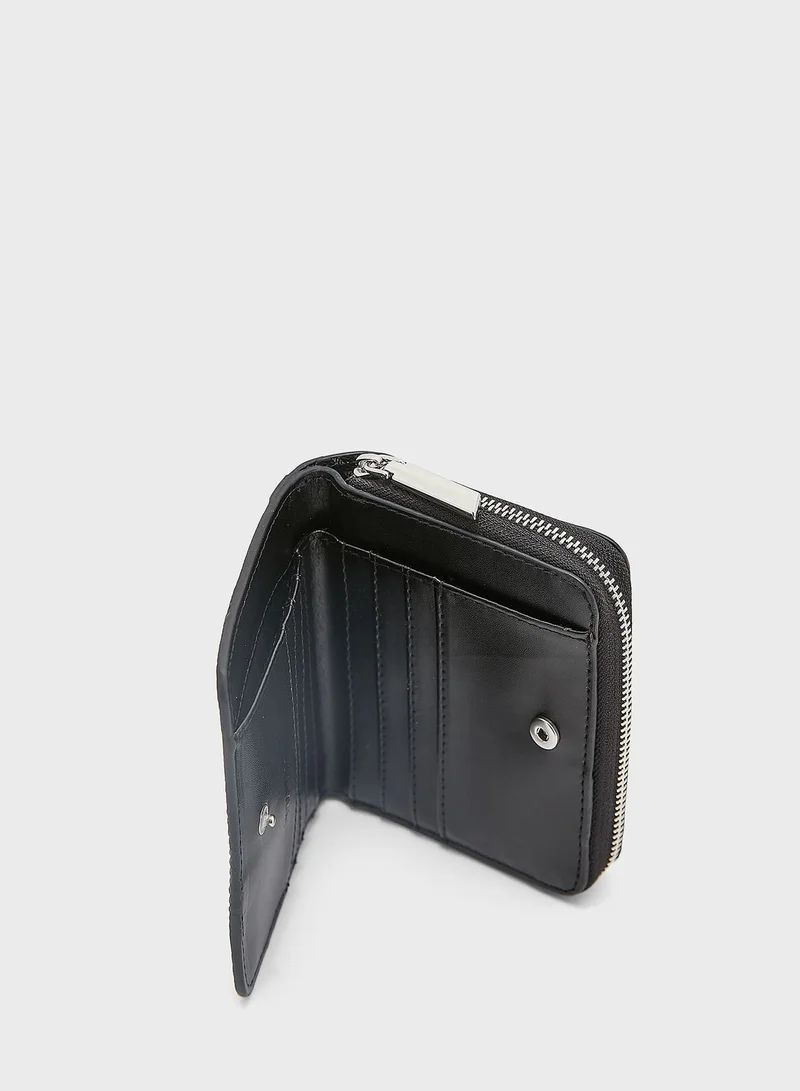CALVIN KLEIN Monogram Zip Around Medium Size Wallet