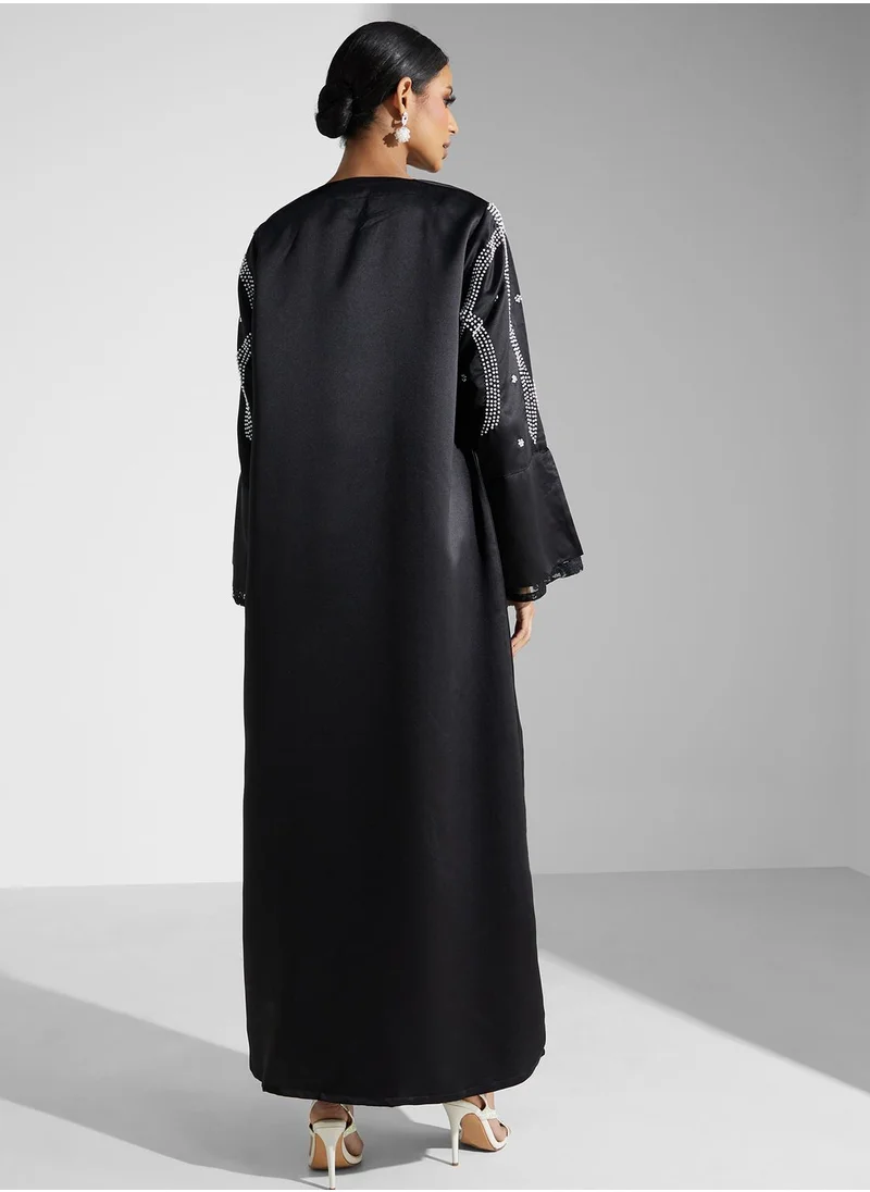 Khizana Embellished Detail Abaya With Sheila