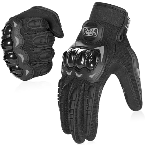 COFIT Motorcycle Gloves Breathable Touchscreen Motorbike Gloves AntiSlip with Good Grip Hard Knuckles Protection for Men Women Motocross BMX ATV MTB Cycling Road Racing Black XXL - Image 1