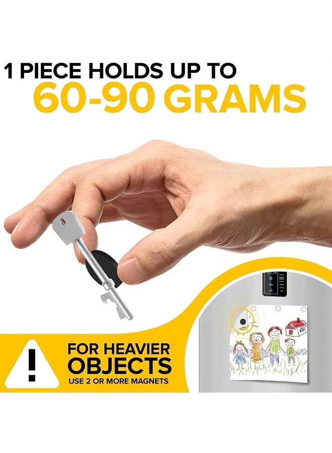 LAMAY 120 magnetic discs, round magnetic discs with adhesive on the back, suitable for handicrafts, simply tear and stick the magnetic discs, suitable for schools, offices, kitchens and homes, refrigerators, buildings and other places. - Image 2