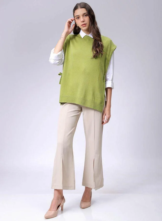 مرفوعة Women Loose Fit Solid Sweater Vest