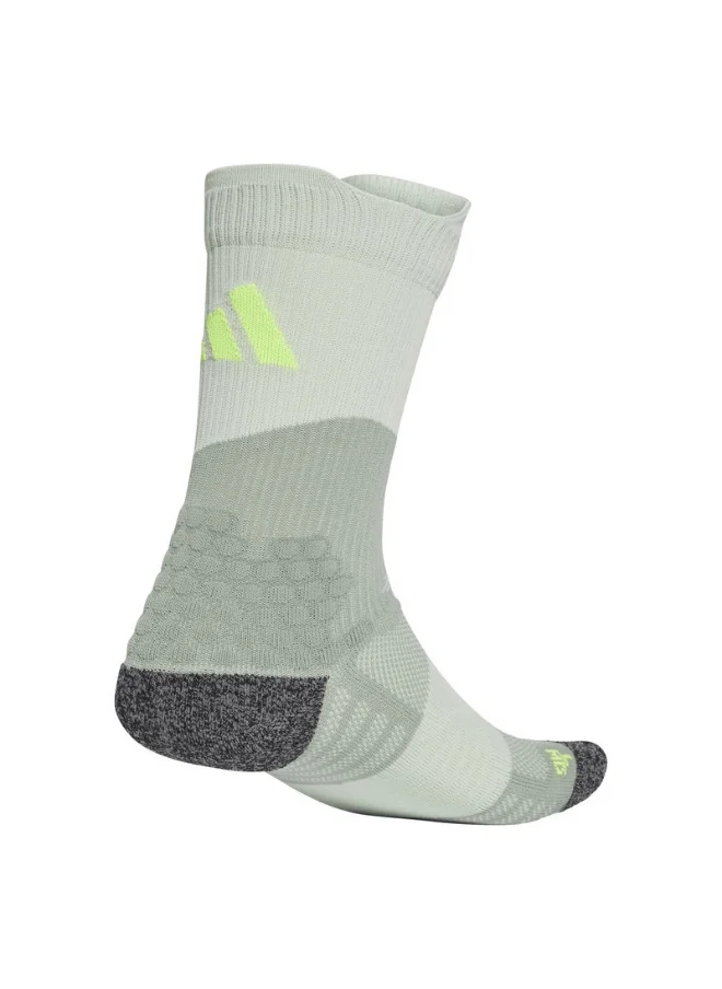 اديداس adidas RUNxBOOST Sock Green Running SOCKS for Unisex - XS