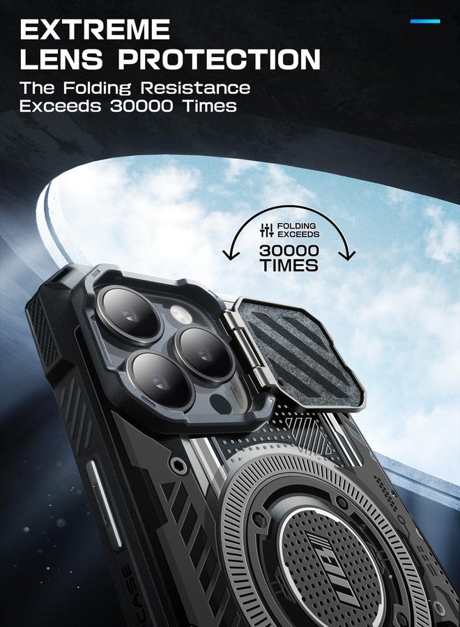 SUPCASE for iPhone 15 Pro Max Case with Camera Cover & Stand (UBMag XT) [Compatible with MagSafe] [Built-in Kickstand] [Military-Grade Protection] Heavy Duty Rugged Magnetic Phone Case, BalckCircuit - Image 3