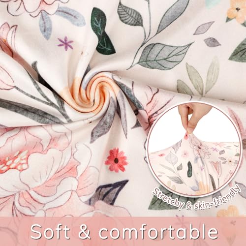 Jundetye Baby Nursing Pillow Cover, Removeable Breastfeeding Pillow Slipcover, Nursing Pillow Case for Newborn Boys Girls, Soft Fabric Fits Snug On Infant, Washable & Breathable, Yellow Pink Flowers - Image 2