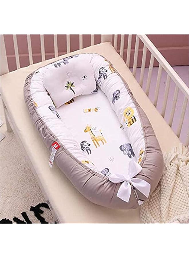 Gonice Baby Lounger, Baby Nest for Sleeping, Ultra Soft Breathable, Newborn Mattress for Crib & Bassinet, Baby Bionic Bed For Bedroom, Gift for Newborn (Animal) - Image 1