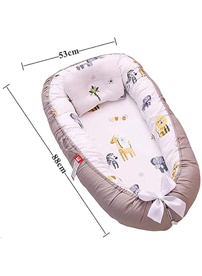 Gonice Baby Lounger, Baby Nest for Sleeping, Ultra Soft Breathable, Newborn Mattress for Crib & Bassinet, Baby Bionic Bed For Bedroom, Gift for Newborn (Animal) - Image 4