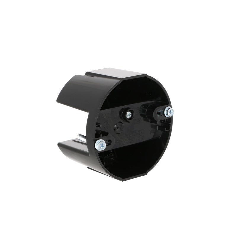 RACO 71201 SADDLE BOX 4 in Round Ceiling Fan and Fixture Box Black