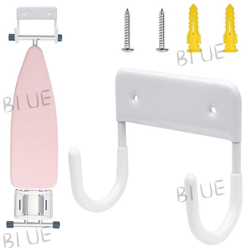 Wall-Mounted Ironing Board Hanger, White - Image 3