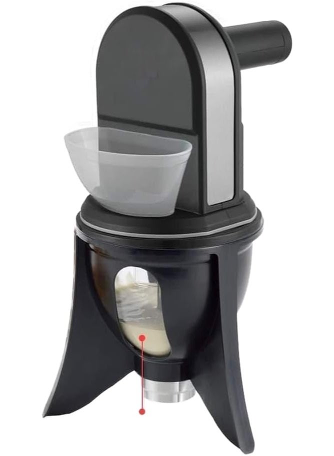 آلة صنع اللقيمات الكهربائية الأوتوماتيكية، جهاز محمول لصنع كرات الحلوى ولقمة القاضي، لون أسود - Image 2