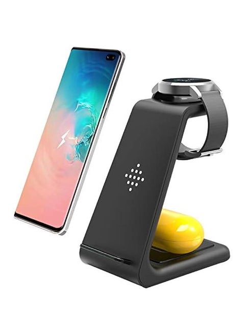 Wireless Charger Samsung 3 in 1 Qi Fast Wireless Charging Station for Multiple Devices Android Galaxy Watch 6/5/4/3/Active2/1/Gear S3,Galaxy S22/S21/S20/S10/Z Fold 3/Pixel 7/6 Phone,Women Men Gift