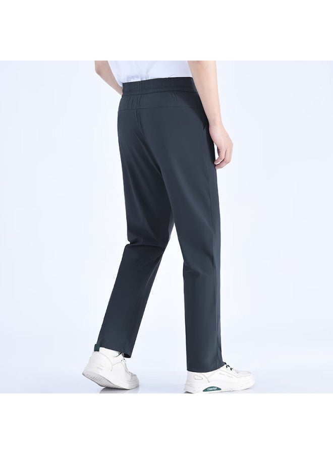 Maybeyond Men's Casual Pants, Autumn And Winter Sports Breathable Quick-dry Straight-leg Trousers, Loose Cool-feeling Long Pants, Mx15 Dark Gray, Size L - Image 5
